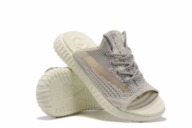 Mens Women's Adidas Yeezy Boost 350 V2 Beige kanye west Summer Slides Sandals Flip Flops 
