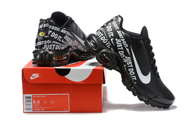 nike air max plus just do it black iridescent