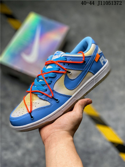 blue nike high tops off white
