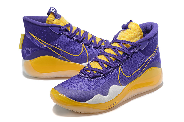 Men's Nike Zoom KD 12 Purple Yellow Classic Basketball