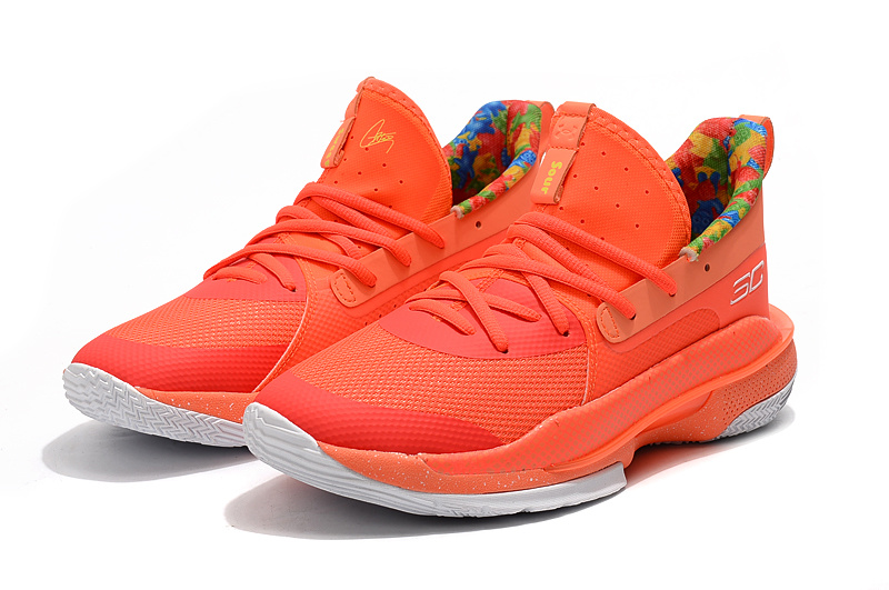 Men�s Under Armour Curry 7 Sour Patch Team Orange/White