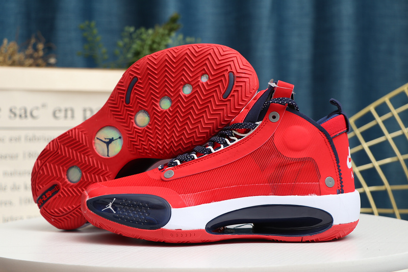 Men�s Nike Air Jordan 34 &quot;Eclipse&quot; Red Black Basketball