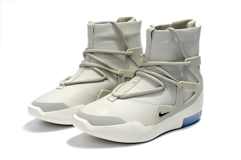 Men�s Nike Air Fear Of God 1 Gray White Basketball Shoes