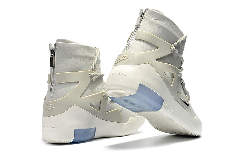 Men�s Nike Air Fear Of God 1 Gray White Basketball Shoes