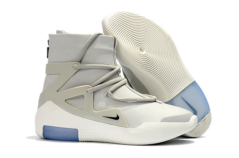 Men�s Nike Air Fear Of God 1 Gray White Basketball Shoes