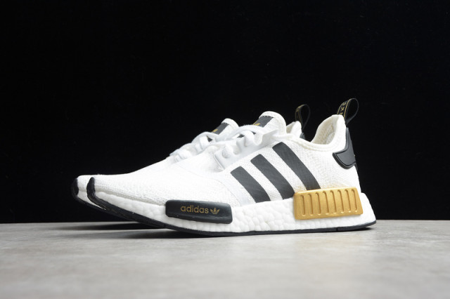 nmd r1 cloud white core black gold metallic