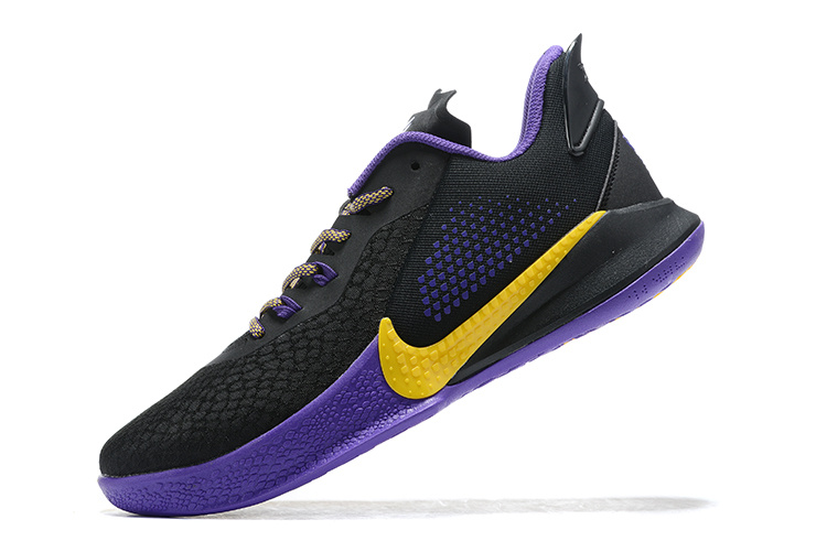 Mens Nike Kobe Mamba Fury Black Yellow Purple Basketball