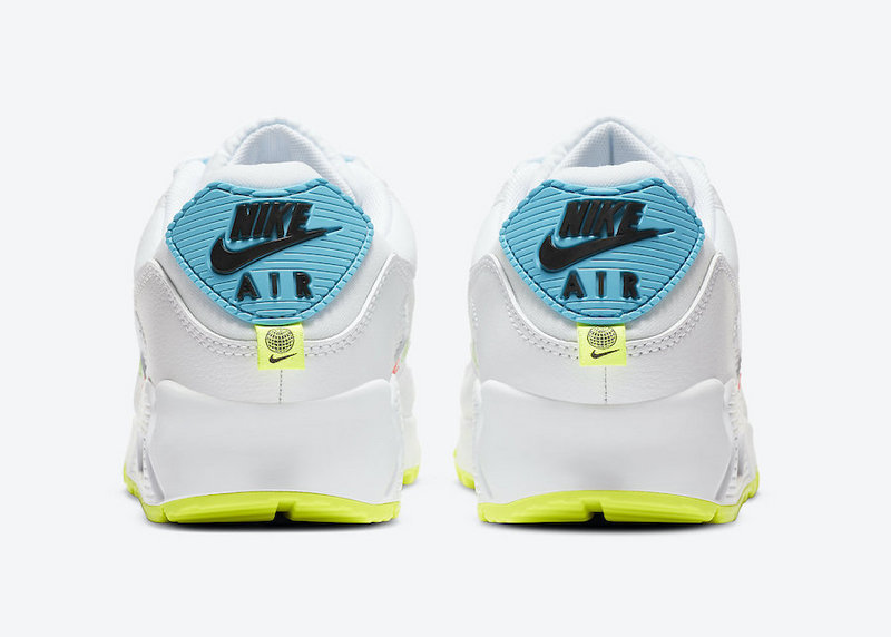 air max 95 trainers white blue fury volt black