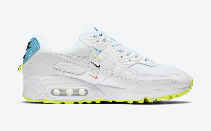 air max 95 trainers white blue fury volt black
